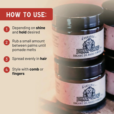 Organic Oil Based Pomade Johnny Slicks  Pomade