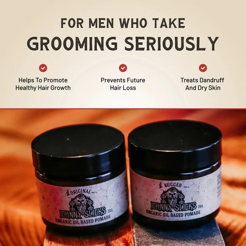 Organic Oil Based Pomade Johnny Slicks  Pomade