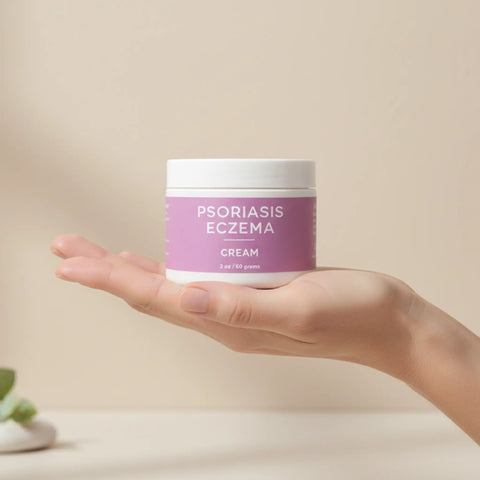 Organic Psoriasis and Eczema Relief Cream – 2 oz Soothing Skin Balm with Blue Tansy | Made in USA Taylor Made Organics  therapeutic cream
