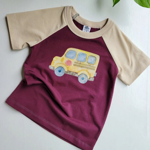 Organic Purple Toddler T-Shirt Sunflower Graphic – Soft Cotton Jersey | Made in USA Apparel Adventure Clothes Company 