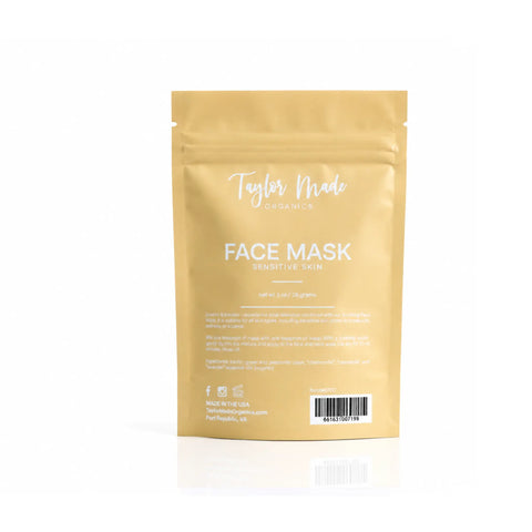Organic Sensitive Skin Face Mask Powder 1 Oz – Gentle Detox & Hydration – Taylor Made Organics | Made in USA Taylor Made Organics  Skin Care Masks & Peels