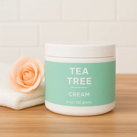 Organic Tea Tree Antifungal Skin Cream 2oz – Soothing Candida Relief and Hydration | Made in USA Taylor Made Organics  therapeutic cream