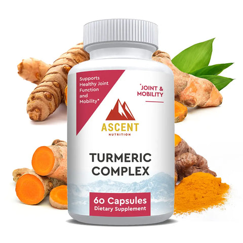 Organic Turmeric Complex 500 mg – 60 Capsules Dietary Supplement for Joint Health | Made in USA Ascent Nutrition  simple