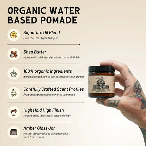 Organic Water Based Pomade Johnny Slicks  Pomade