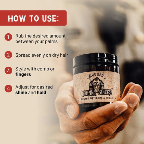 Organic Water Based Pomade Johnny Slicks  Pomade