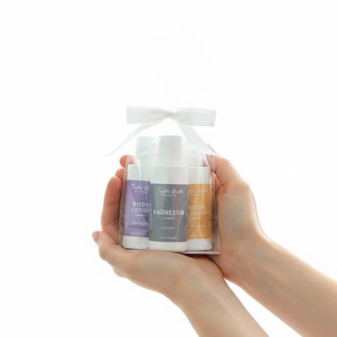 Organic Wellness Lotion Gift Set – 3-Pack 2oz Therapeutic Body Moisturizers | Taylor Made Organics | Made in USA Taylor Made Organics  gift set