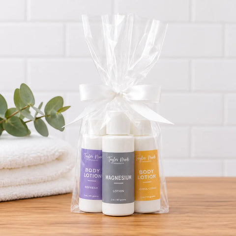 Organic Wellness Lotion Gift Set – 3-Pack 2oz Therapeutic Body Moisturizers | Taylor Made Organics | Made in USA Taylor Made Organics  gift set