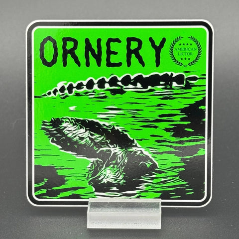 Ornery Alligator Vinyl Sticker – 3 Inch Durable Decal | Made in USA American Lictor  Vinyl Stickers