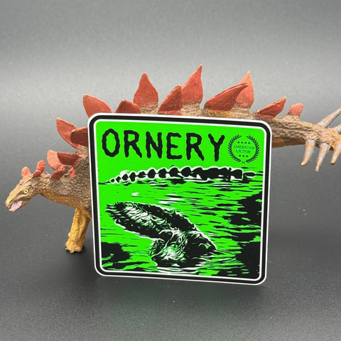 Ornery Alligator Vinyl Sticker – 3 Inch Durable Decal | Made in USA American Lictor  Vinyl Stickers