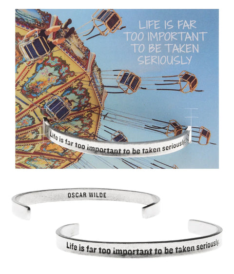 Oscar Wilde Quote Cuff Bracelet – Handcrafted Recycled Pewter Inspirational Jewelry | Made in USA Whitney Howard Designs  Cuff Bracelets
