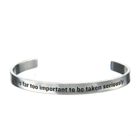 Oscar Wilde Quote Cuff Bracelet – Handcrafted Recycled Pewter Inspirational Jewelry | Made in USA Whitney Howard Designs  Cuff Bracelets