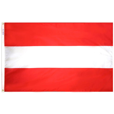 Outdoor Nylon Austria Flag 200 Denier with UV-Resistant SolarGuard Dyes – Durable Patriotic Banner | Made in USA Freedom Flag and Pole 
