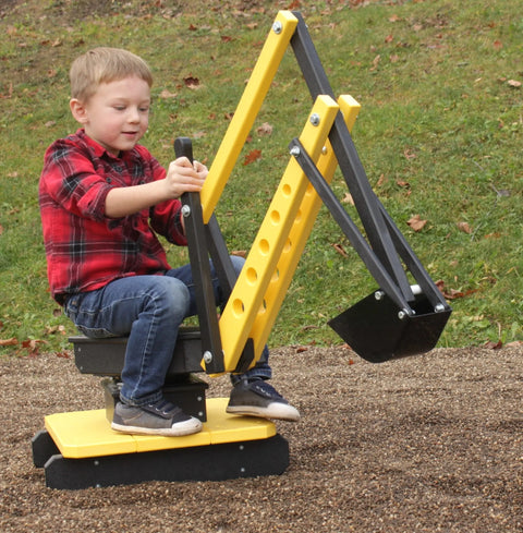 Outdoor Sand Digger Excavator Toy With 360° Swivel Seat – Durable Poly Lumber Ride-On | Made in USA Amish Toy Box  Toy