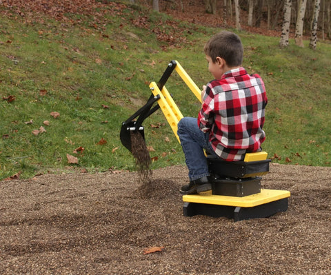 Outdoor Sand Digger Excavator Toy With 360° Swivel Seat – Durable Poly Lumber Ride-On | Made in USA Amish Toy Box  Toy
