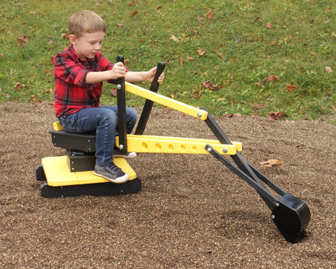 Outdoor Sand Digger Excavator Toy With 360° Swivel Seat – Durable Poly Lumber Ride-On | Made in USA Amish Toy Box  Toy