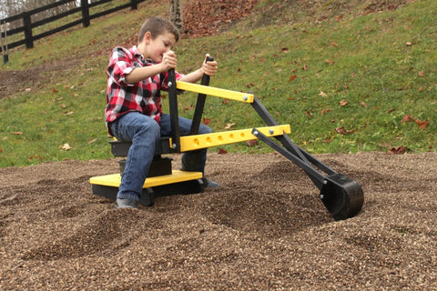 Outdoor Sand Digger Excavator Toy With 360° Swivel Seat – Durable Poly Lumber Ride-On | Made in USA Amish Toy Box  Toy