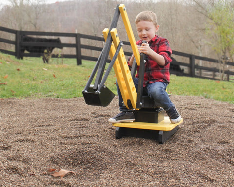 Outdoor Sand Digger Excavator Toy With 360° Swivel Seat – Durable Poly Lumber Ride-On | Made in USA Amish Toy Box  Toy