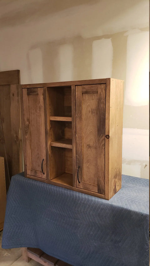 Over Toilet Storage Cabinet – Handcrafted White Pine Bathroom Organizer | Made in USA Limitless Woodworking  item