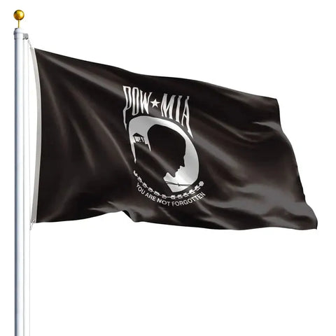 POW-MIA Memorial Flag – 200 Denier Nylon Fabric with SolarGuard Dyes | Made in USA by Freedom Flag & Pole Freedom Flag and Pole 