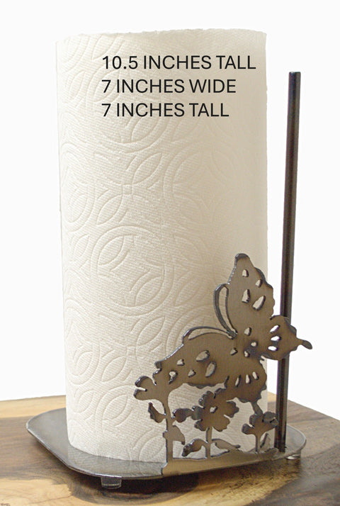 Handcrafted Butterfly Paper Towel Holder – Decorative Kitchen Accessory | Made in USA Knights Home Decor  item