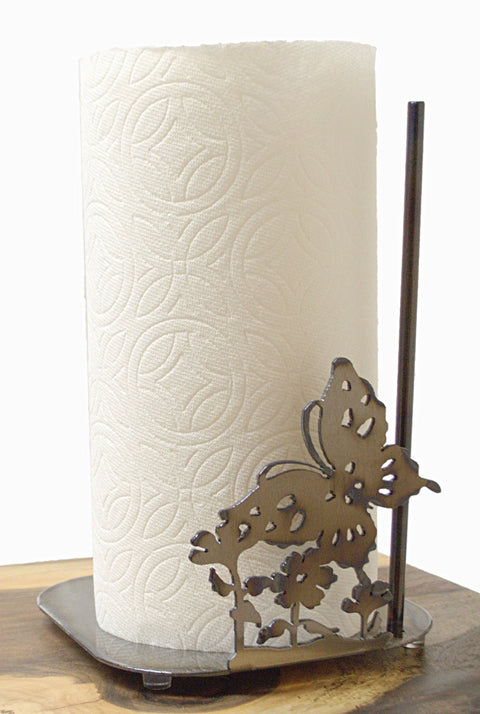 Handcrafted Butterfly Paper Towel Holder – Decorative Kitchen Accessory | Made in USA Knights Home Decor  item