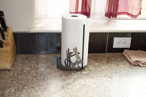 Handcrafted Dragonfly Paper Towel Holder – Nature-Inspired Kitchen Accessory | Made in USA Knights Home Decor  item