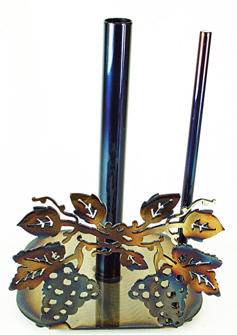 Rustic Grape Cluster Paper Towel Holder – Handcrafted Kitchen Accessory | Made in USA Knights Home Decor  item
