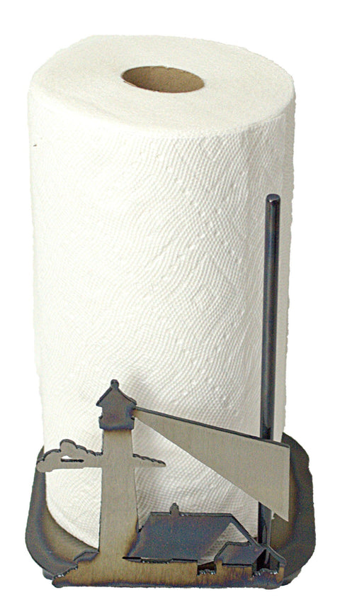 Rustic Lighthouse Paper Towel Holder – Coastal Kitchen Accessory | Handcrafted in USA Knights Home Decor  item