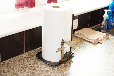 Rustic Lighthouse Paper Towel Holder – Coastal Kitchen Accessory | Handcrafted in USA Knights Home Decor  item