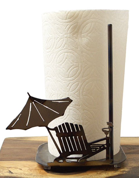 Coastal Beach Scene Paper Towel Holder – Handmade Metal Kitchen Accessory | Made in USA Knights Home Decor  item