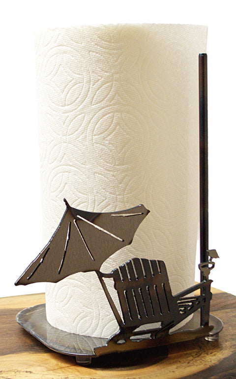 Coastal Beach Scene Paper Towel Holder – Handmade Metal Kitchen Accessory | Made in USA Knights Home Decor  item