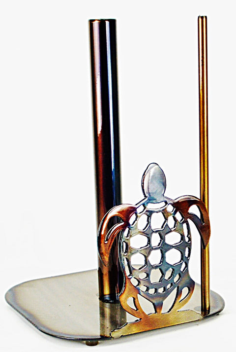 Handcrafted Shellback Sea Turtle Paper Towel Holder – Coastal Kitchen Organizer | Made in USA Knights Home Decor  item