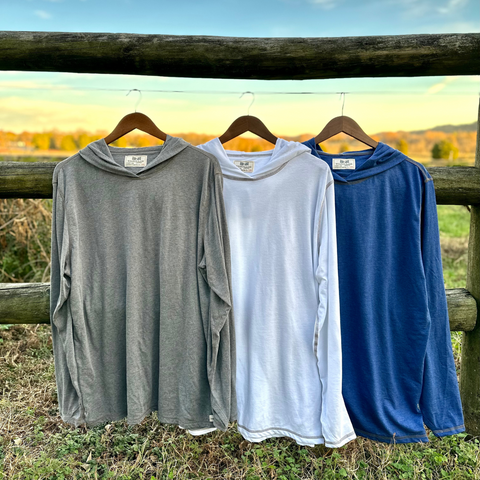 Lightweight Gray Hoodie Pullover – Soft Blend Fabric | Made in USA Wilson Lane Apparel  shirt