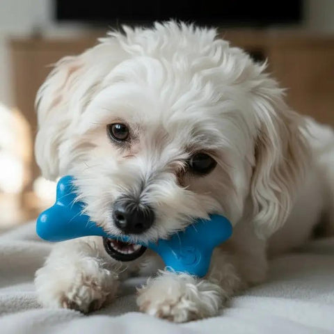PUP-X Glow in the Dark Synthetic Rubber Dog Bone Toy – Durable Chew & Floating Toy | Made in USA SodaPup  Rubber Dog Toys