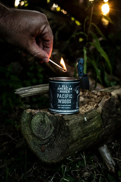 Pacific Woods Soy Wax Candle 8oz – Hand Poured | Made in USA All American Maker 