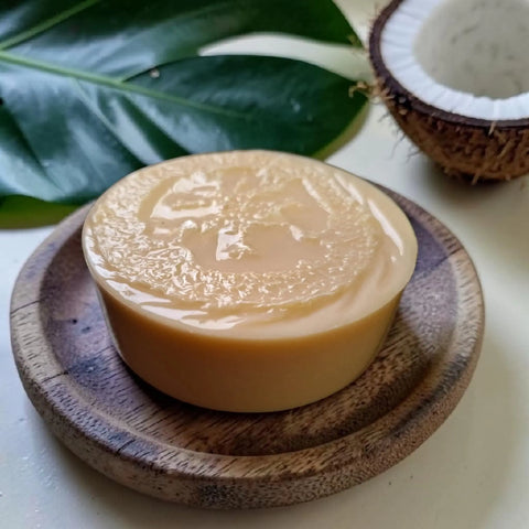 Pack of 2 Handcrafted Goat Milk Loofah Soap Duo – Mango Coconut Scented Bars | Natural Bath Body Care Made in USA Frances Farm & Craft  Soap