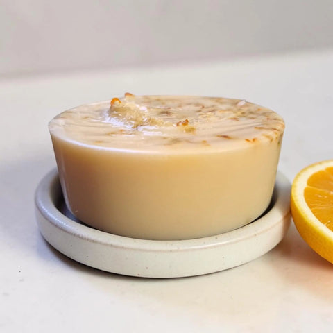 Pack of 2 Handmade Goat Milk Loofah Soap Duo – Orange Zest & Honey Scent | Natural Bath Bar | Made in USA Frances Farm & Craft 