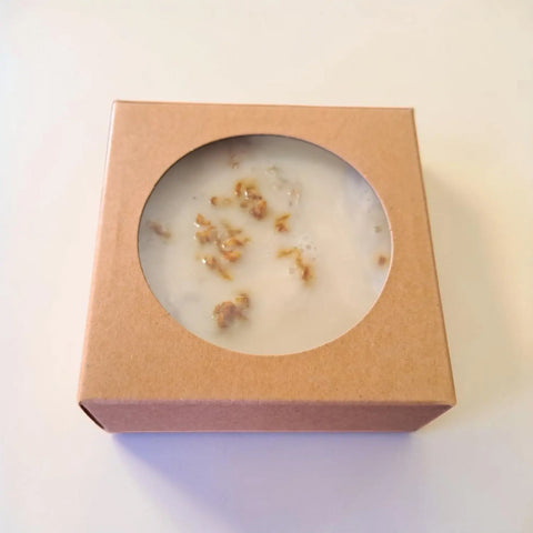 Pack of 2 Handmade Goat Milk Loofah Soap Duo – Orange Zest & Honey Scent | Natural Bath Bar | Made in USA Frances Farm & Craft 