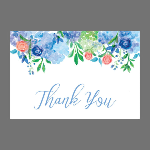 Pack of 8 Floral Thank You Cards – Hydrangea Watercolor Design 3.5x5 Inch | JuLu Cards Made in USA JuLu Cards  Thank You Cards