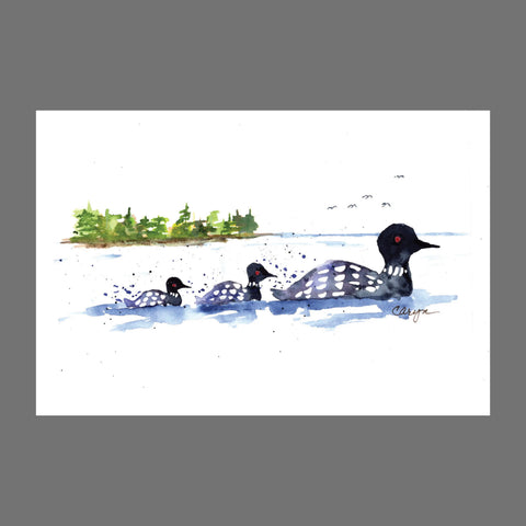 Pack of 8 Nature-Inspired Loons Watercolor Greeting Cards 3.5x5 Inch – Blank Note Cards for Bird Lovers | Made in USA JuLu Cards  Blank Cards