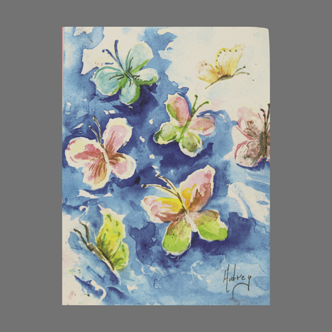 Set of 4 Butterfly Greeting Cards – Watercolor Design | Handmade in USA JuLu Cards  Blank Cards