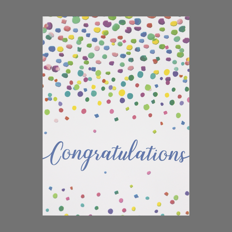 Pack of 4 Congratulations Greeting Cards – Confetti Design – JuLu Cards | Made in USA JuLu Cards  Blank Cards