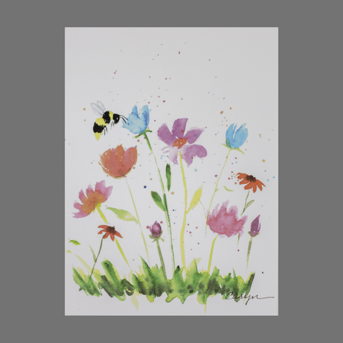 Set of 4 Floral Bee Greeting Cards – JuLu Cards | Handmade Stationery Made in USA JuLu Cards  Blank Cards