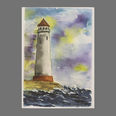 Set of 4 Coastal Lighthouse Greeting Cards – Watercolor Art – JuLu Cards | Made in USA JuLu Cards  Blank Cards