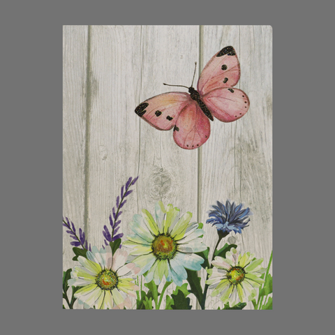 Pack of 4 Pink Butterfly Greeting Cards – Floral Nature Design | Made in USA JuLu Cards  Blank Cards