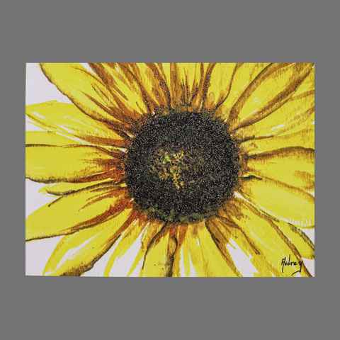 Pack of 4 Handmade Sunflower Greeting Cards – Textured Center Design | Made in USA JuLu Cards  Blank Cards