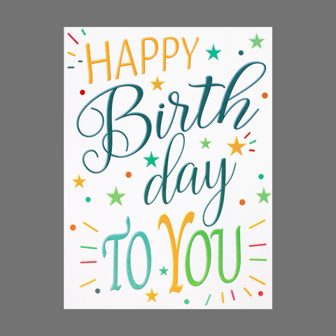 Pack of 4 Happy Birthday Greeting Cards – 4.5x6.25 Inch Handmade | Made in USA JuLu Cards  Birthday Cards
