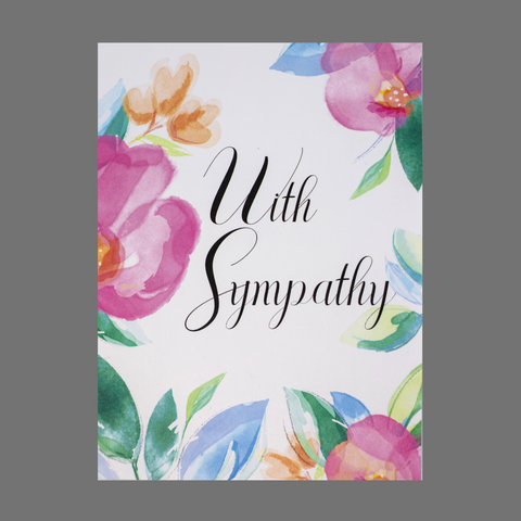 Pack of 4 Sympathy Cards – Watercolor Floral Design – Handcrafted Greeting Set | Made in USA JuLu Cards  Sympathy Cards