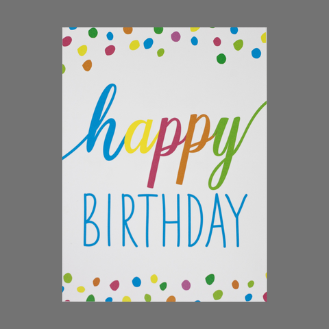 Pack of 4 Colorful Happy Birthday Greeting Cards – Handmade | Made in USA JuLu Cards  Birthday Cards