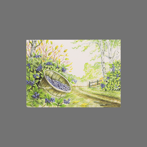 Set of 8 Blueberry Shrubs Greeting Cards – Handcrafted Artistry | Made in USA JuLu Cards 